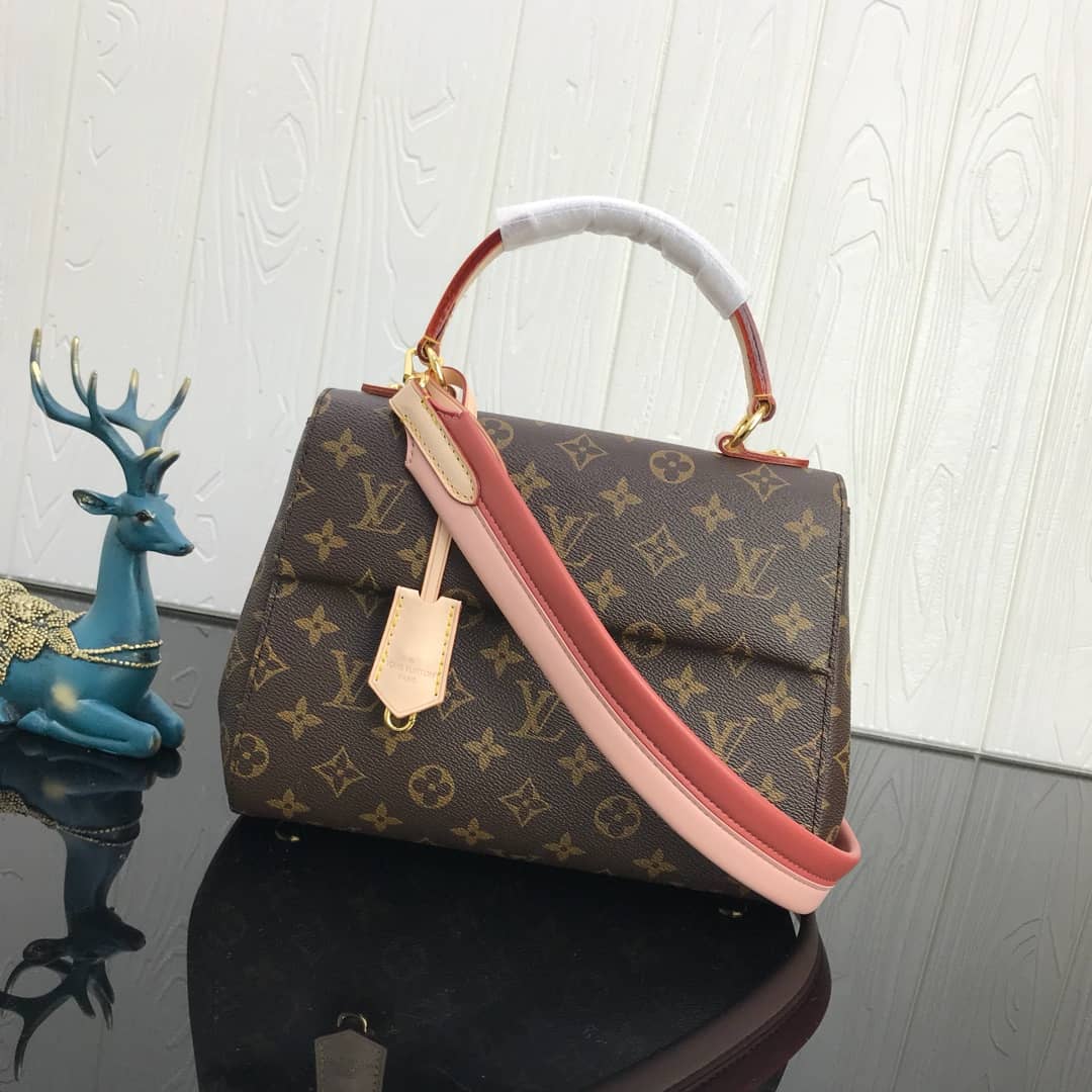 L0vis Vvtt0n Cluny BB Monogram Canvas Shoulder Bag Replica Pink M42738