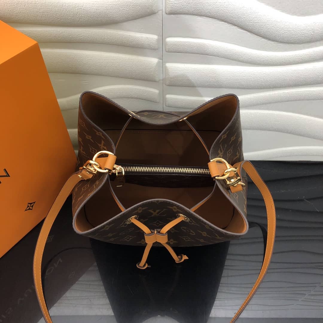 L0vis Vvtt0n Neonoe Replica Bucket Bag Brown Yellow M44020