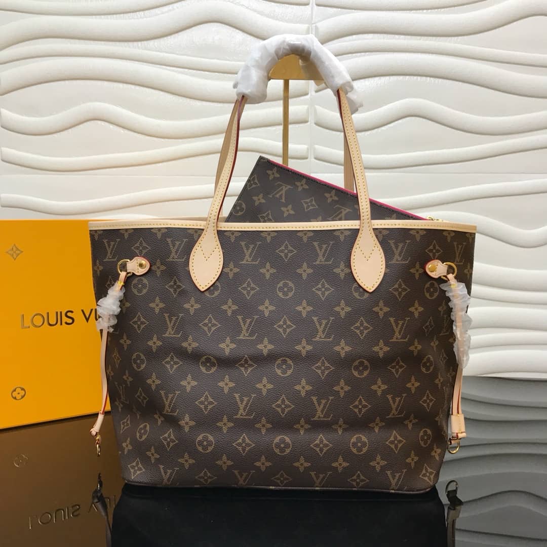 L0vis Vvtt0n Monogram Neverfull MM Bag Replica Pink M40995