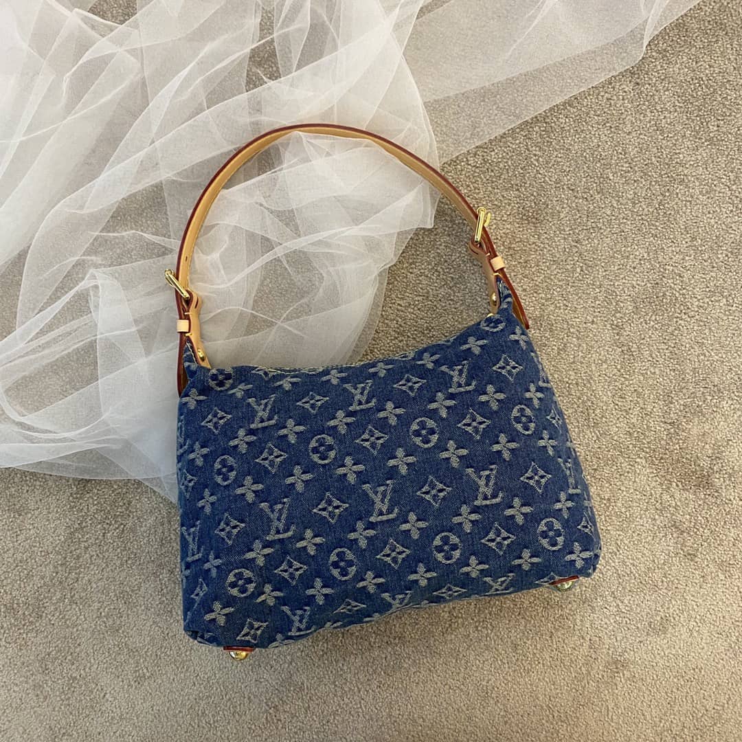 L0vis Vvtt0n Monogram Denim Baggy PM Bag Replica Blue M44464