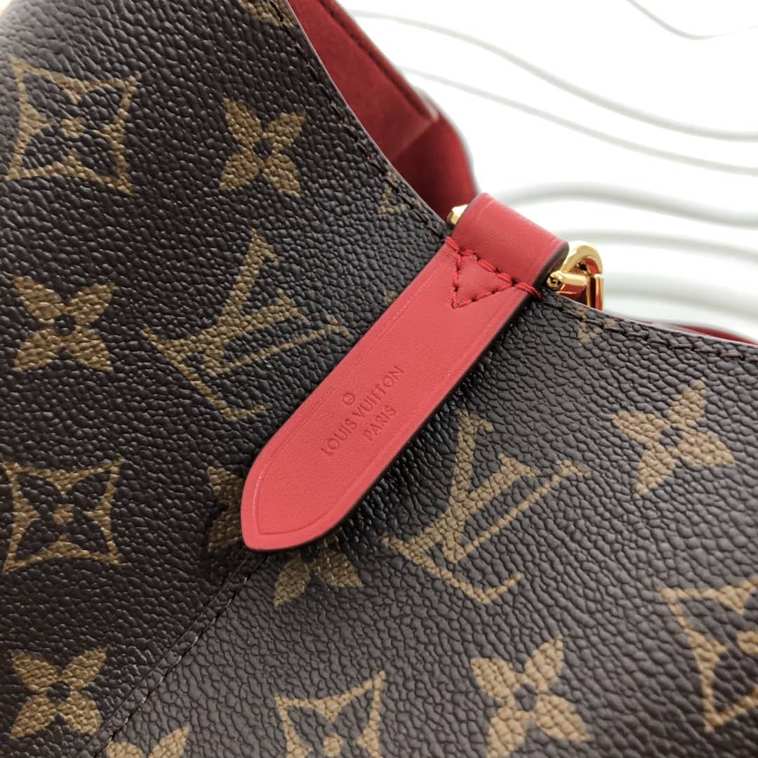 L0vis Vvtt0n Neonoe Replica Bucket Bag Brown Red M44020