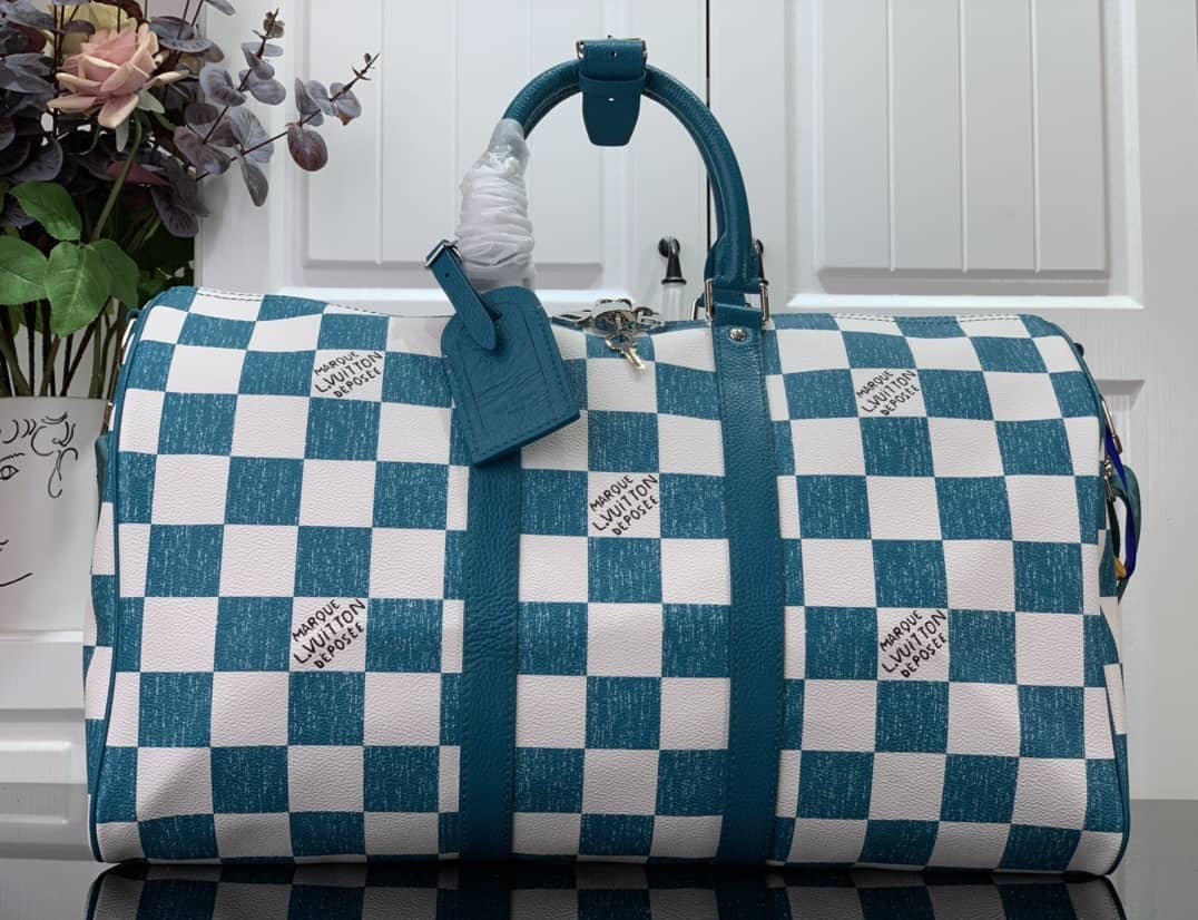 L0vis Vvtt0n Keepall Bandoulière 45 Virgil Abloh Bag Replica Green N80404