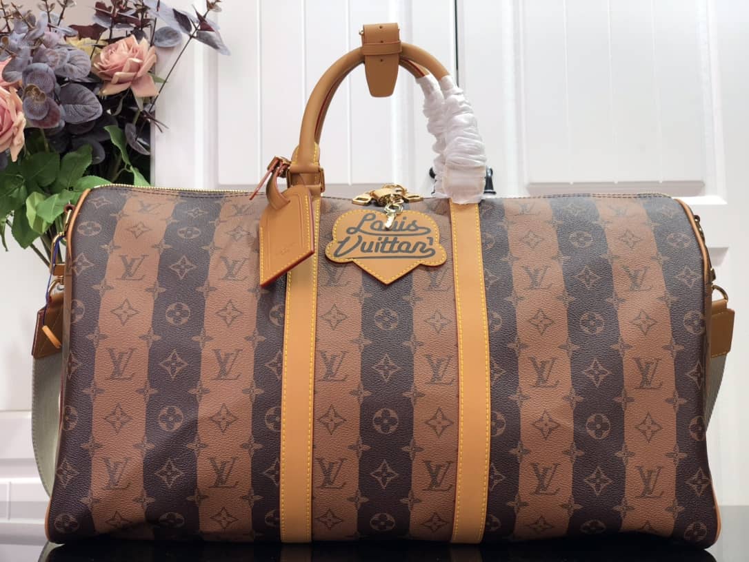 L0vis Vvtt0n Keepall Bandouliere x Nigo Monogram Stripes Replica M40567