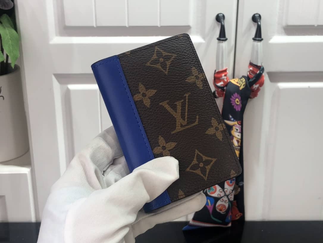 L0vis Vvtt0n Pocket Organizer Monogram Neon Card Holder Replica Blue M80779