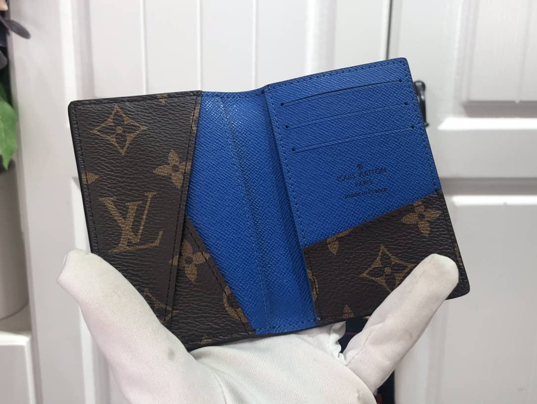 L0vis Vvtt0n Pocket Organizer Monogram Neon Card Holder Replica Blue M80779