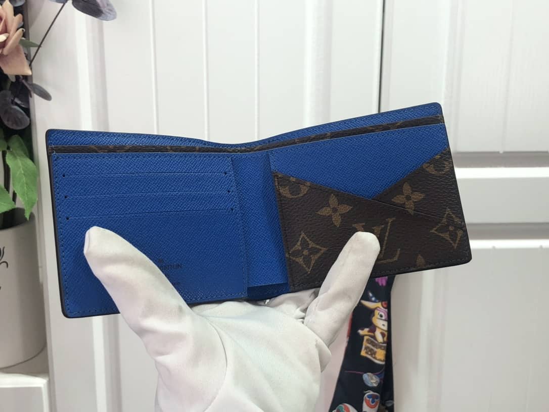 L0vis Vvtt0n Monogram Multiple Bifold Wallet Replica Blue M80781
