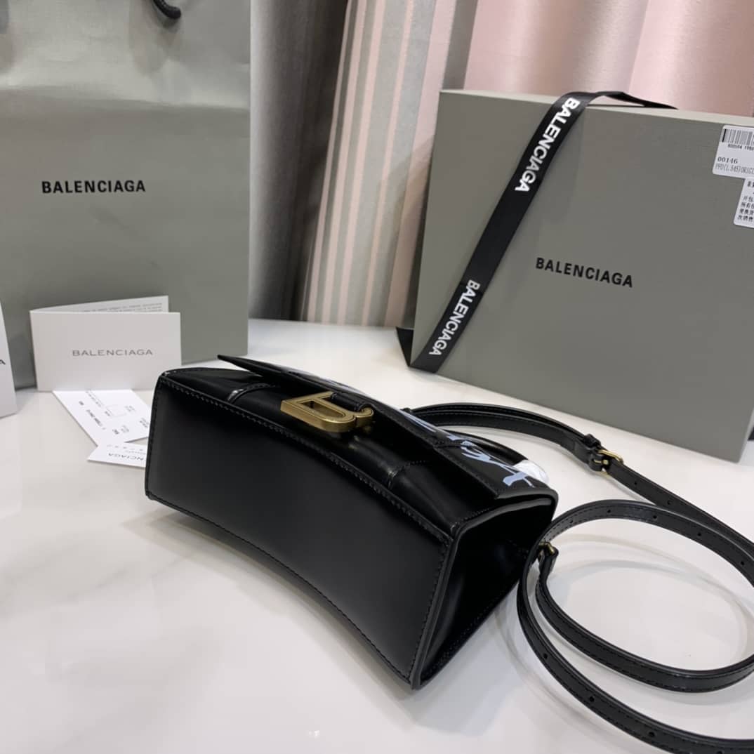 Ba1en*iaga Hourglass Leather Top Handle Replica Bag