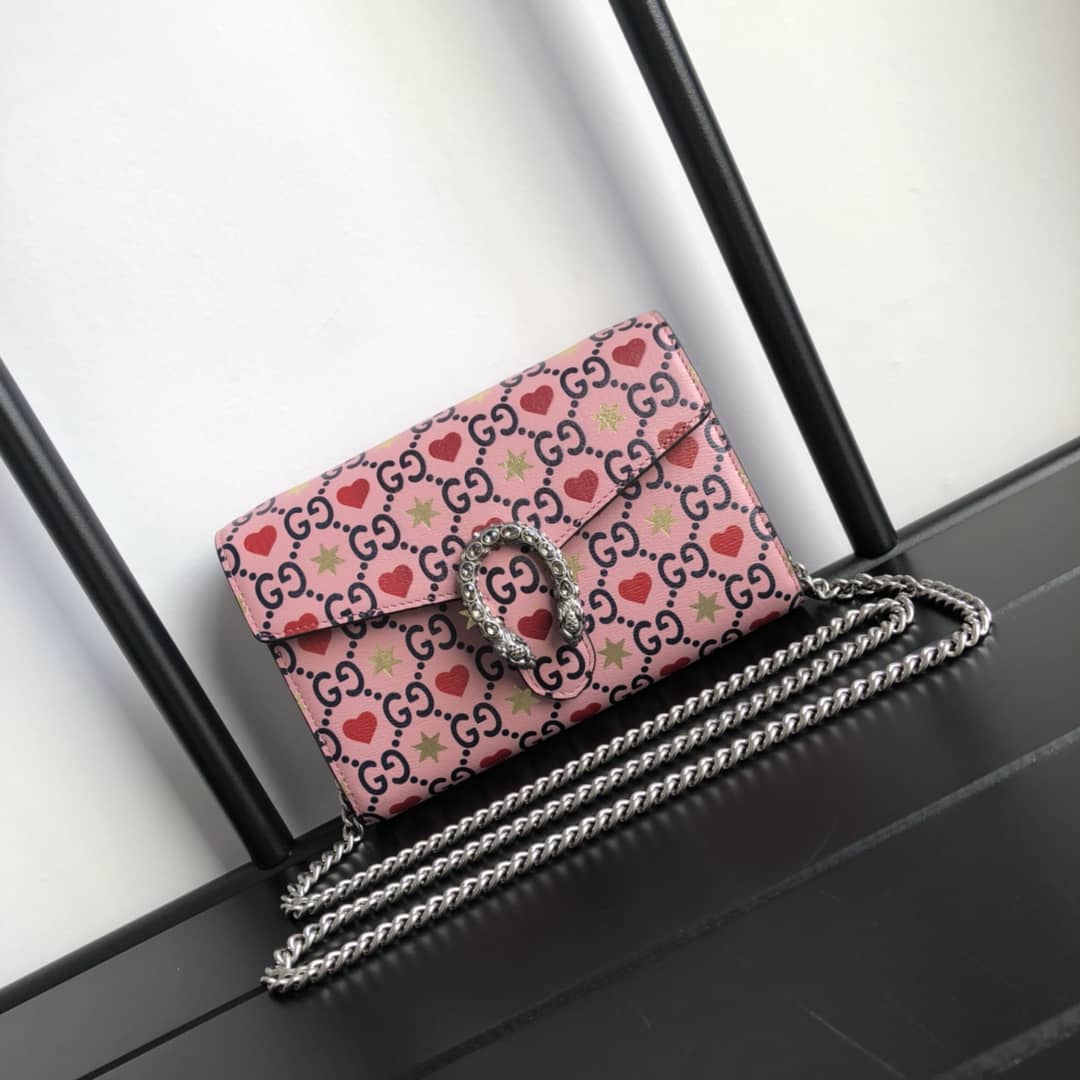 Gvc*1 Dionysus Chain Wallet Shoulder Bag Replica Pink 401231