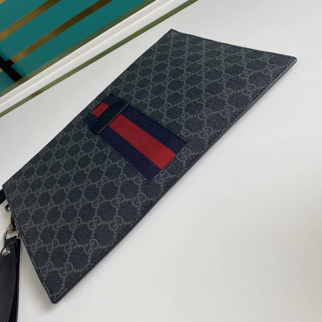 Gvc*1 GG Svp*me PVC Clutch Black Replica 433666
