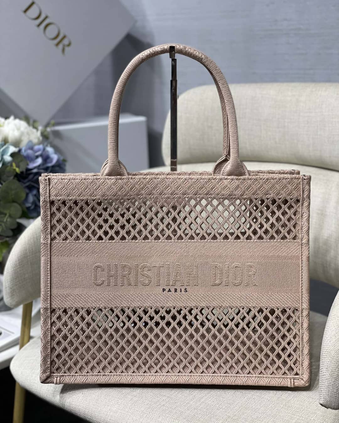 Chr1st1an D10r Mesh Book Tote Bag Dupe