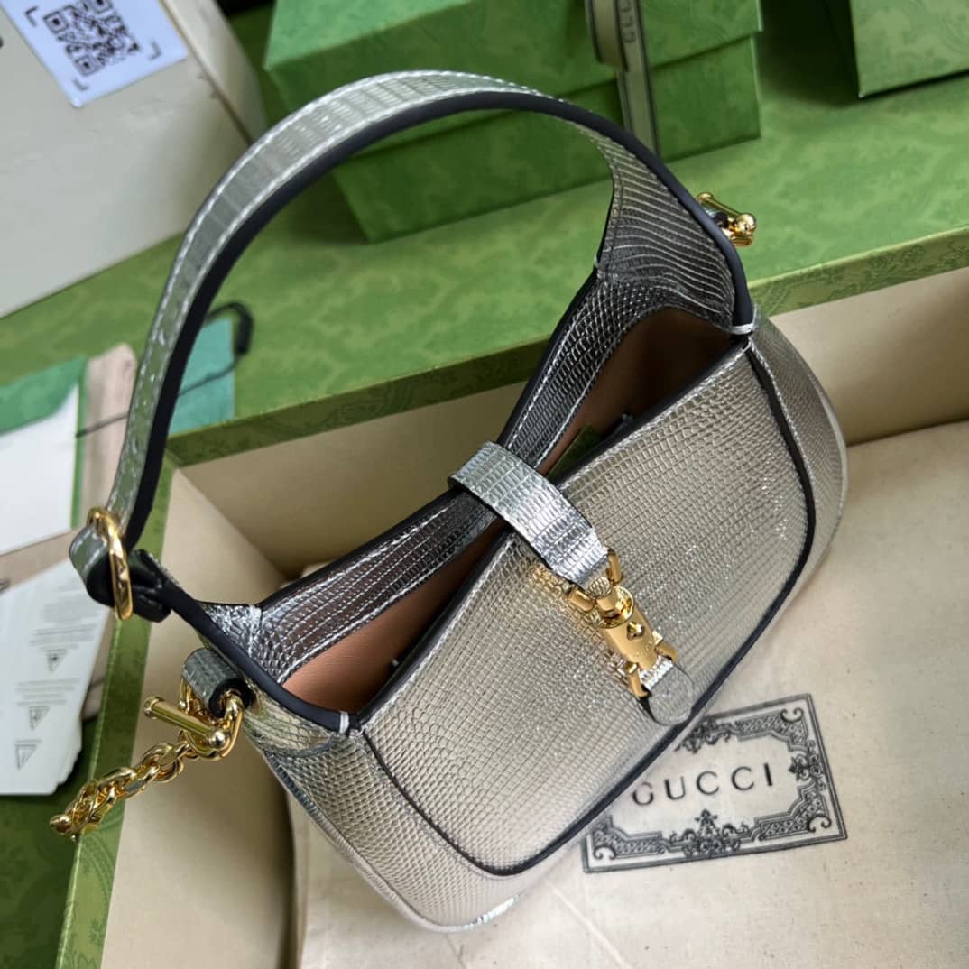 Gvc*1 Jackie 1961 Mini Shoulder Bag Silver Leather 675799 Replica