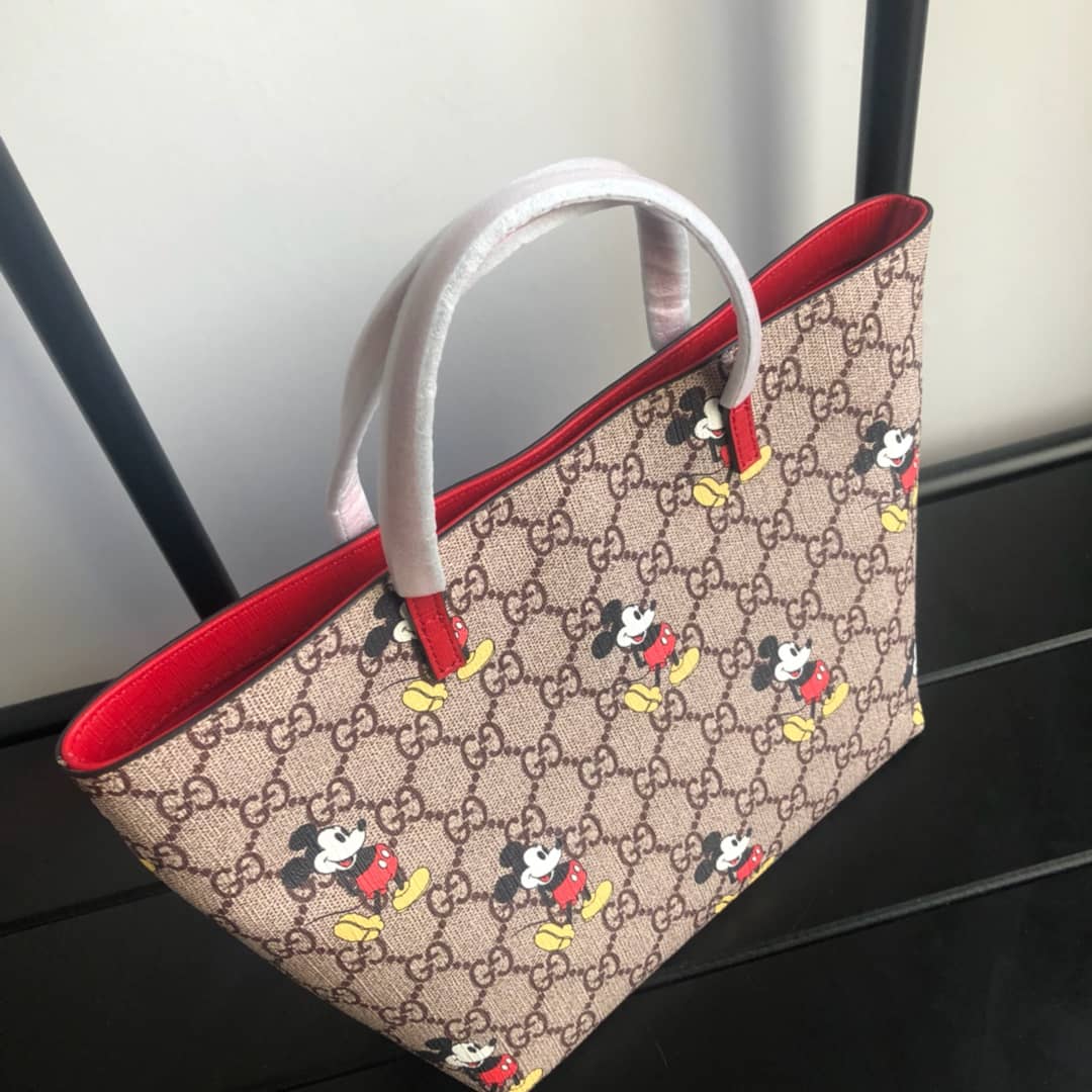 Gvc*1 Children GG Svp*me Canvas Replica Tote Brown 410812