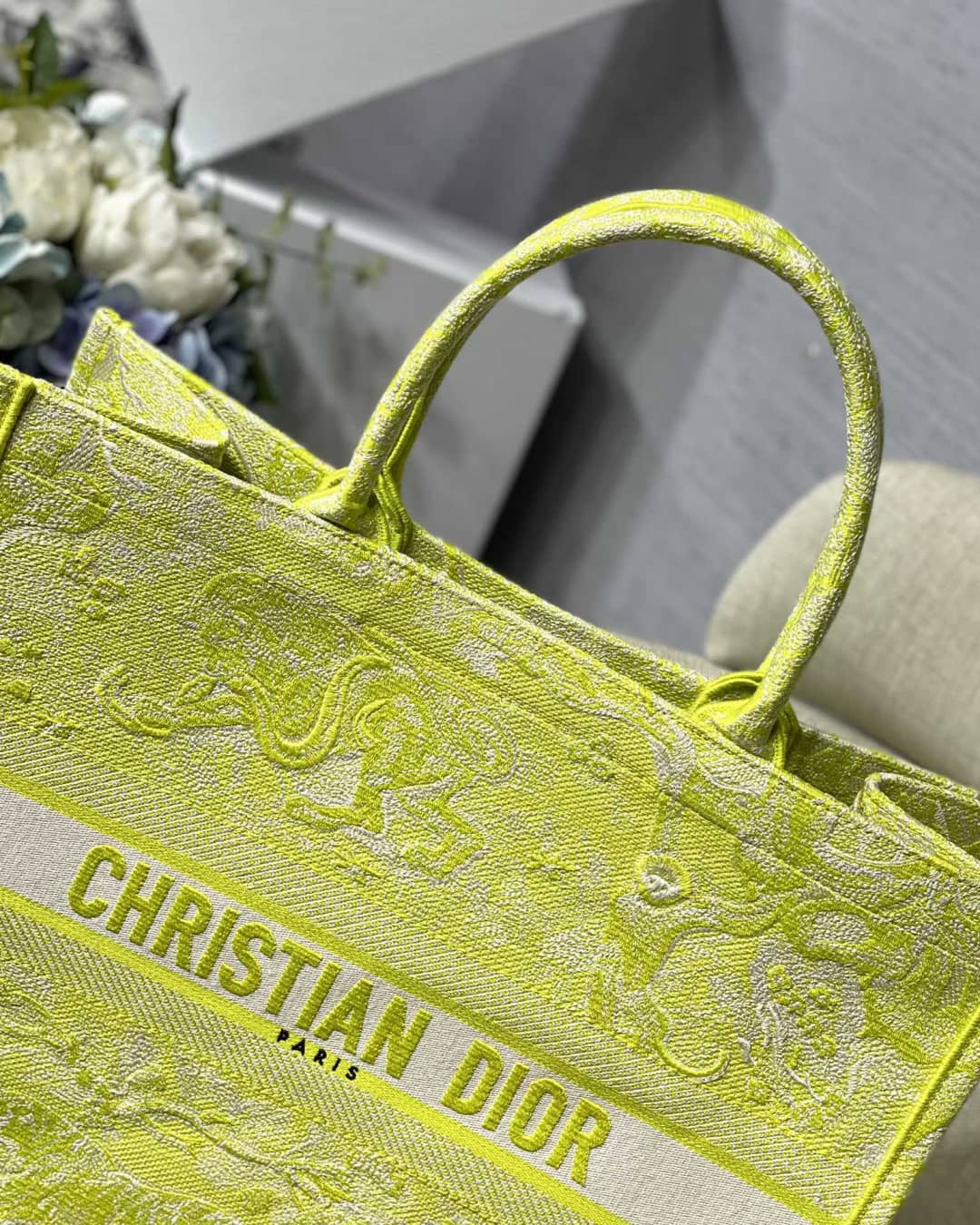 Chr1st1an D10r CD Book Embroidery Replica Tote
