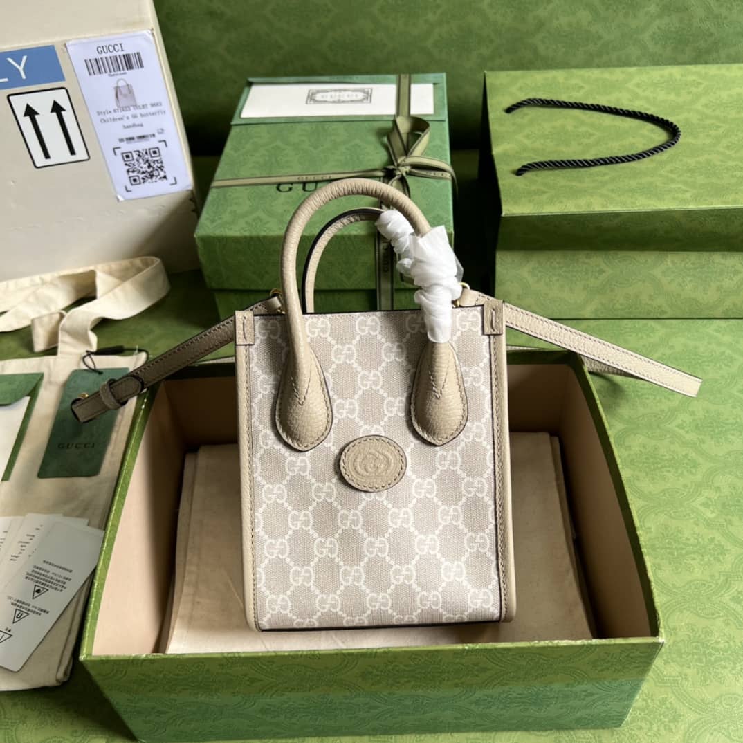 Gvc*1 Mini Tote With Interlocking 671623 Replica Bag