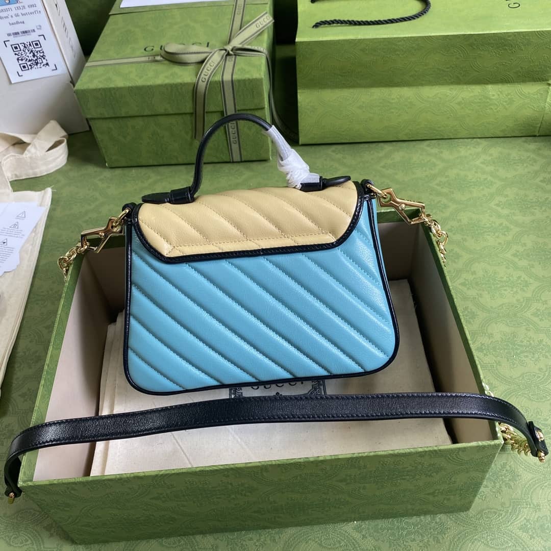 Gvc*1 Marmont GG Mini Top Handle Bag Replica 583571