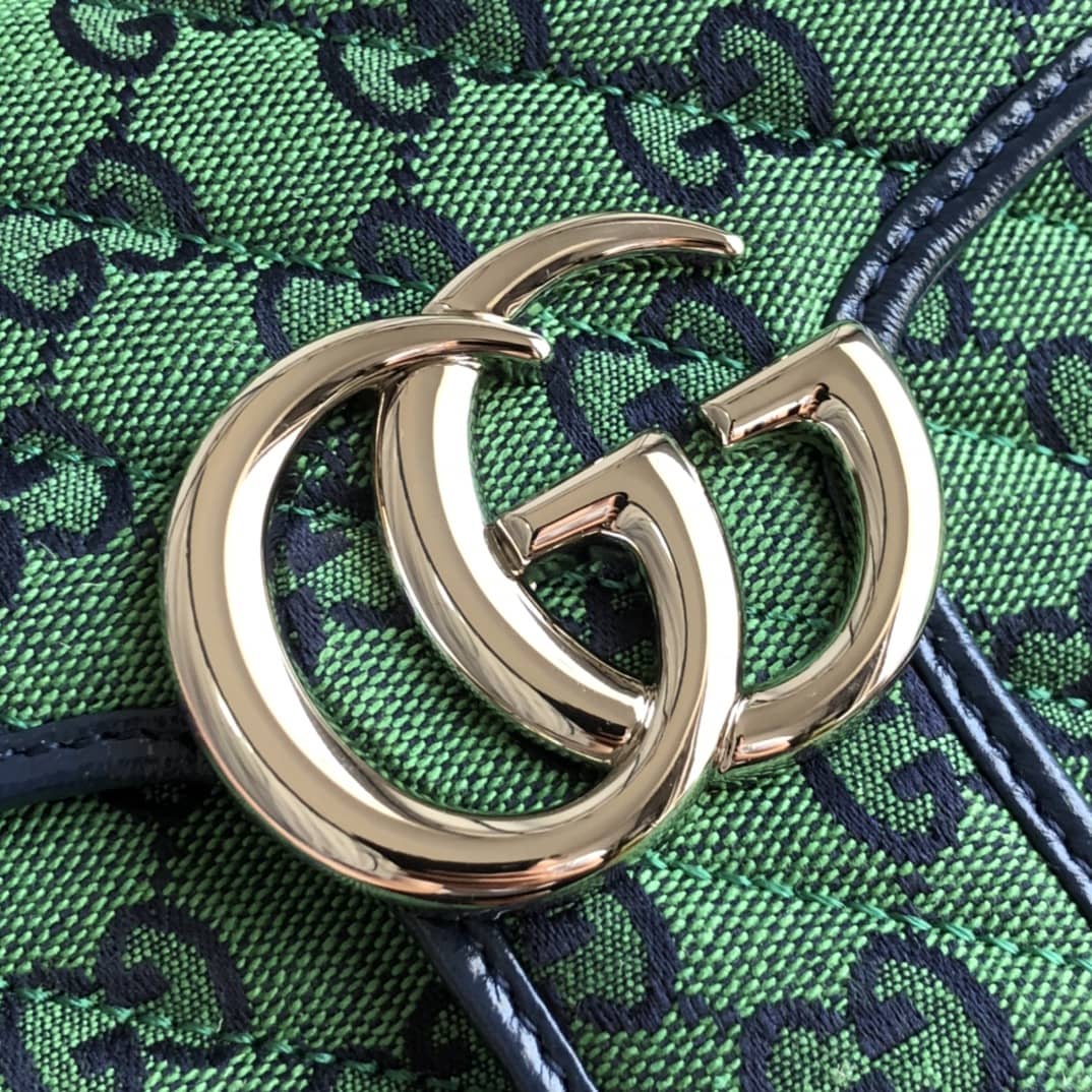 Gvc*1 GG Marmont Matelasse Shoulder Bag Replica Green 443497
