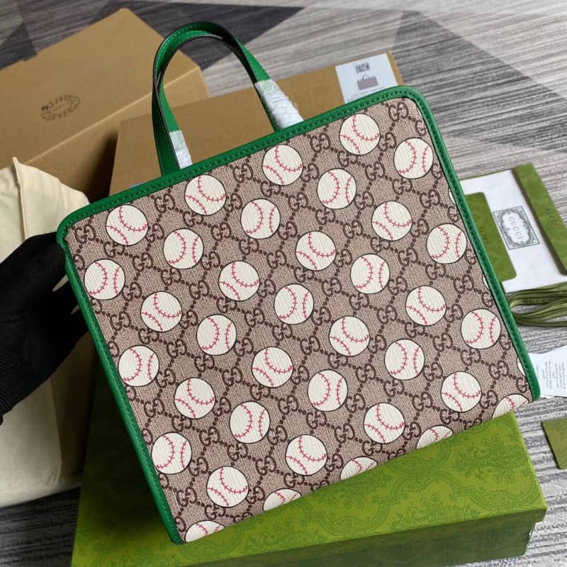 Gvc*1 GG Svp*me Kids Girl Tote Replica Green 605614