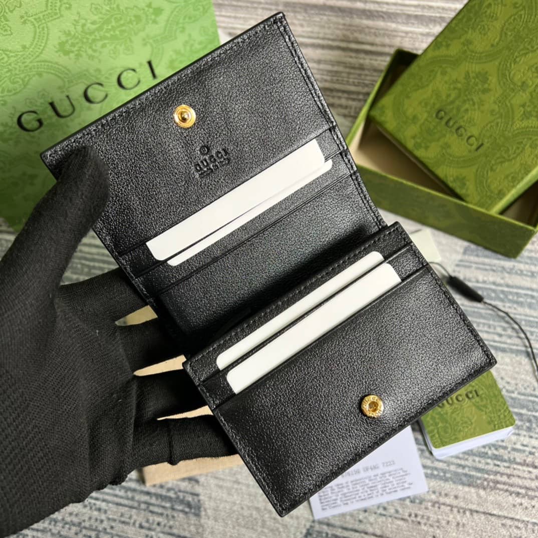 Gvc*1 GG Card Case Blue 676150 Replica Wallet