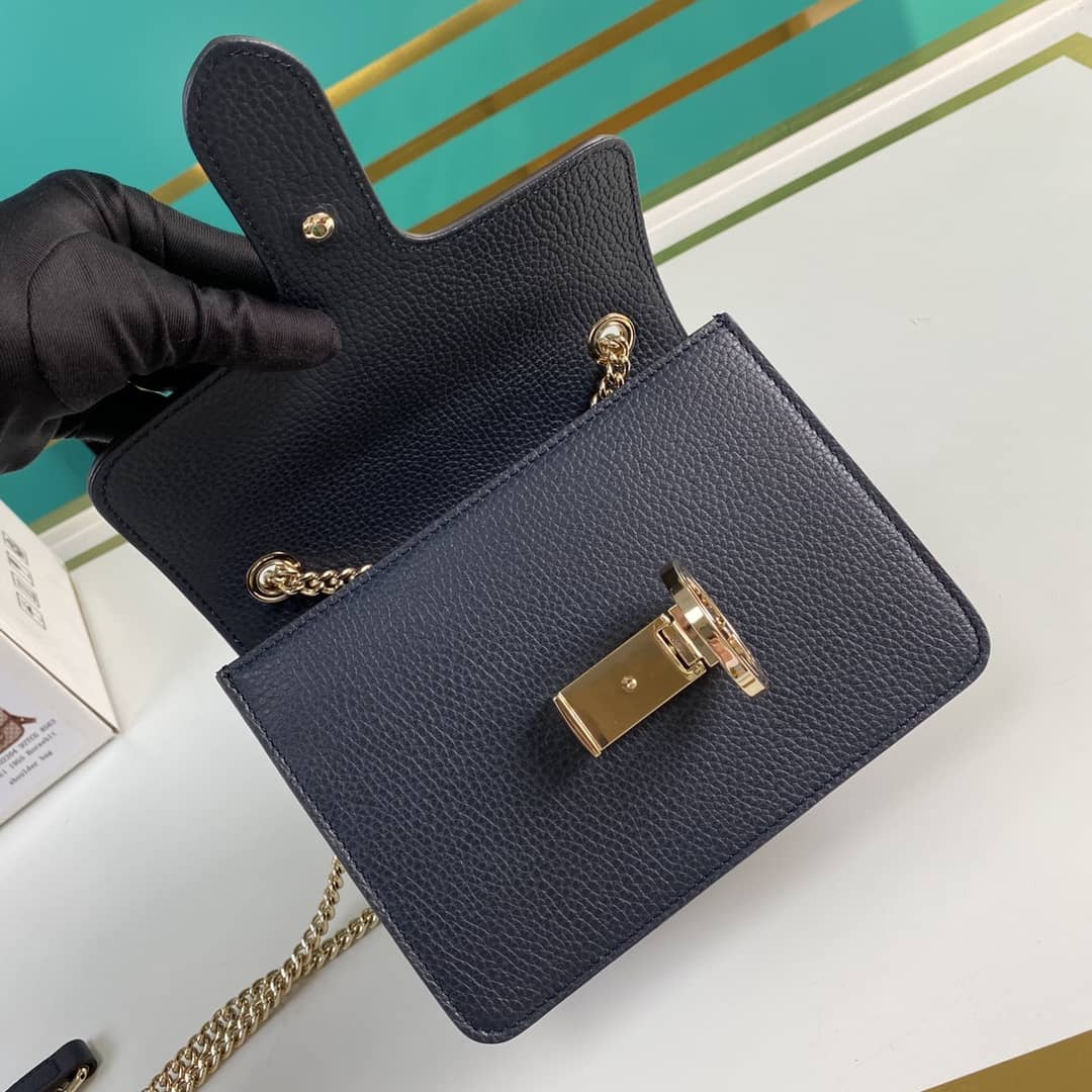 Gvc*1 Interlocking Leather Chain Crossbody Bag Replica 510304