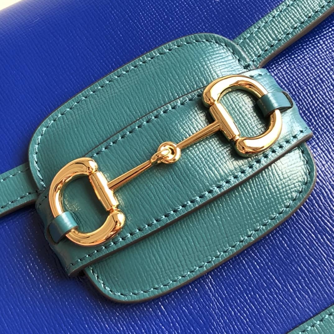 Gvc*1 Horsebit 1955 Shoulder Bag Replica Blue 602204