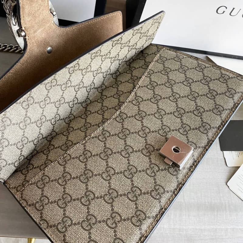 Gvc*1 Dionysus Dupe GG Svp*me Dionysus Chain Replica Shoulder Bag Gray 400249