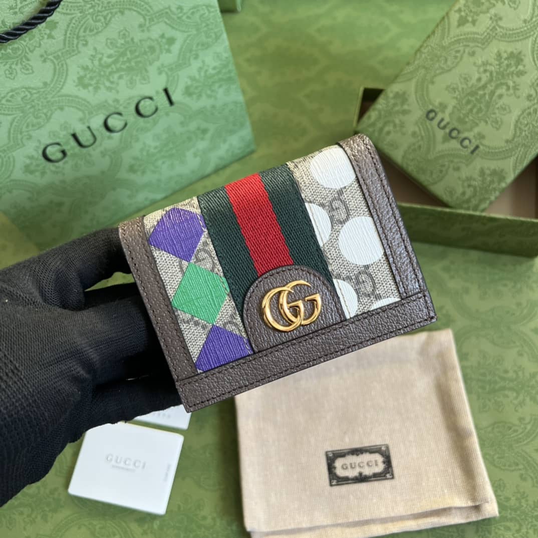 Gvc*1 Ophidia GG Card Case Wallet Replica 523155