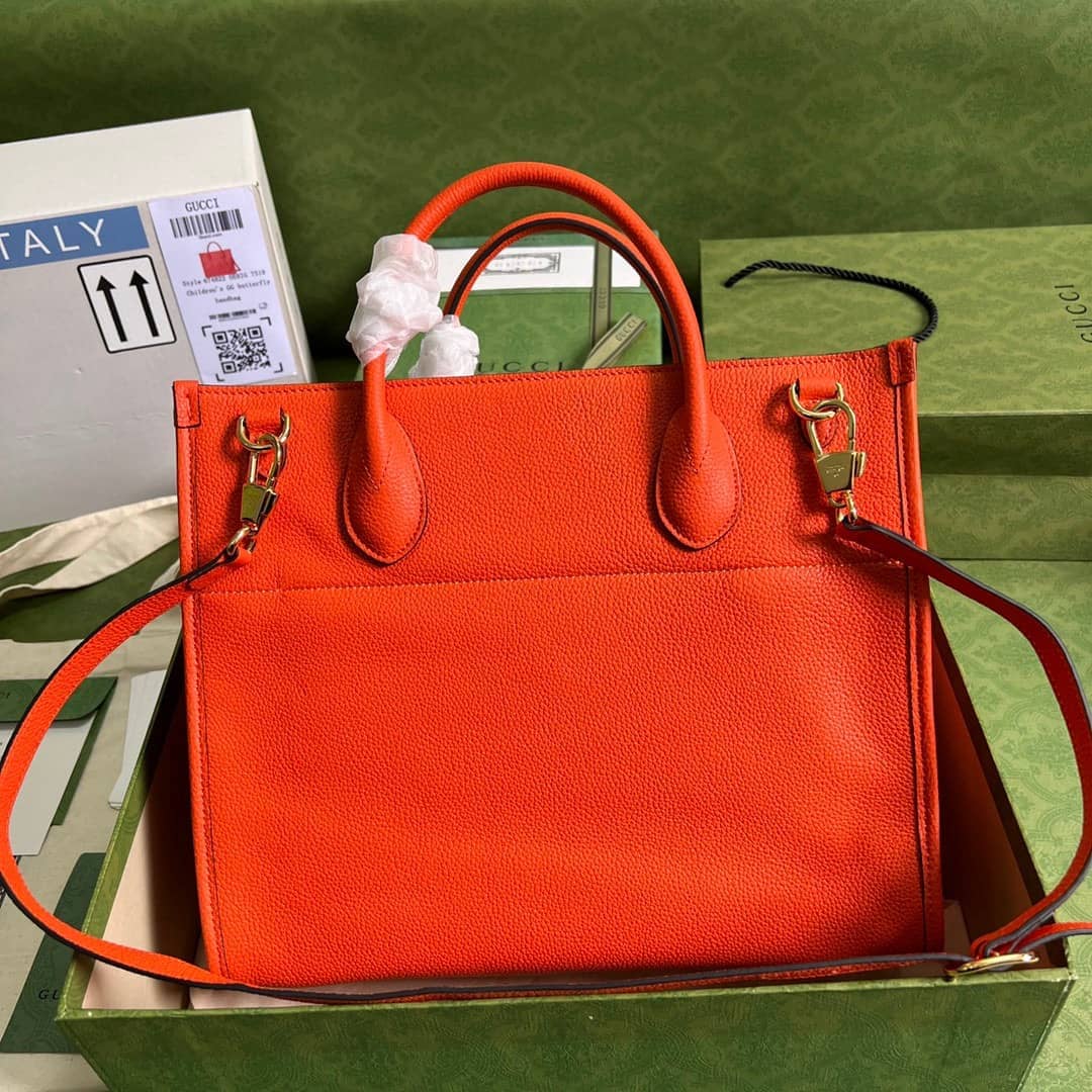 Gvc*1 Small Leather Tote With Gvc*1 Logo 674822 Replica Bag