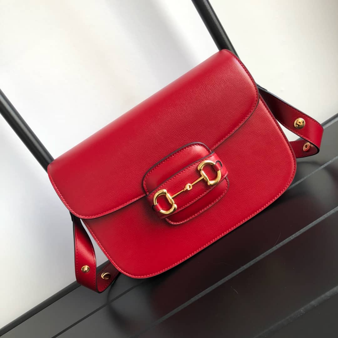Gvc*1 Horsebit 1955 Shoulder Bag Replica Red 602204