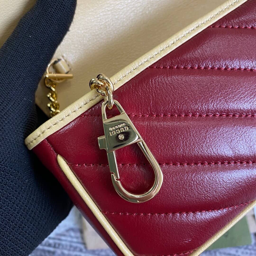 Gvc*1 GG Marmont Mini Matelasse Leather Shoulder Bag Replica Blue Red 574969
