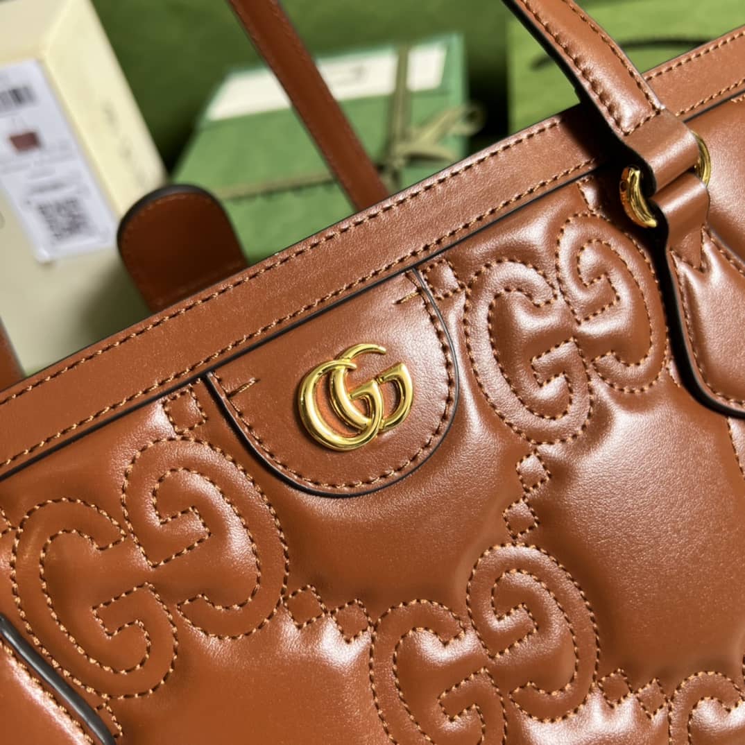 Gvc*1 GG Matelassé Leather Medium Tote Bag 631685 Replica