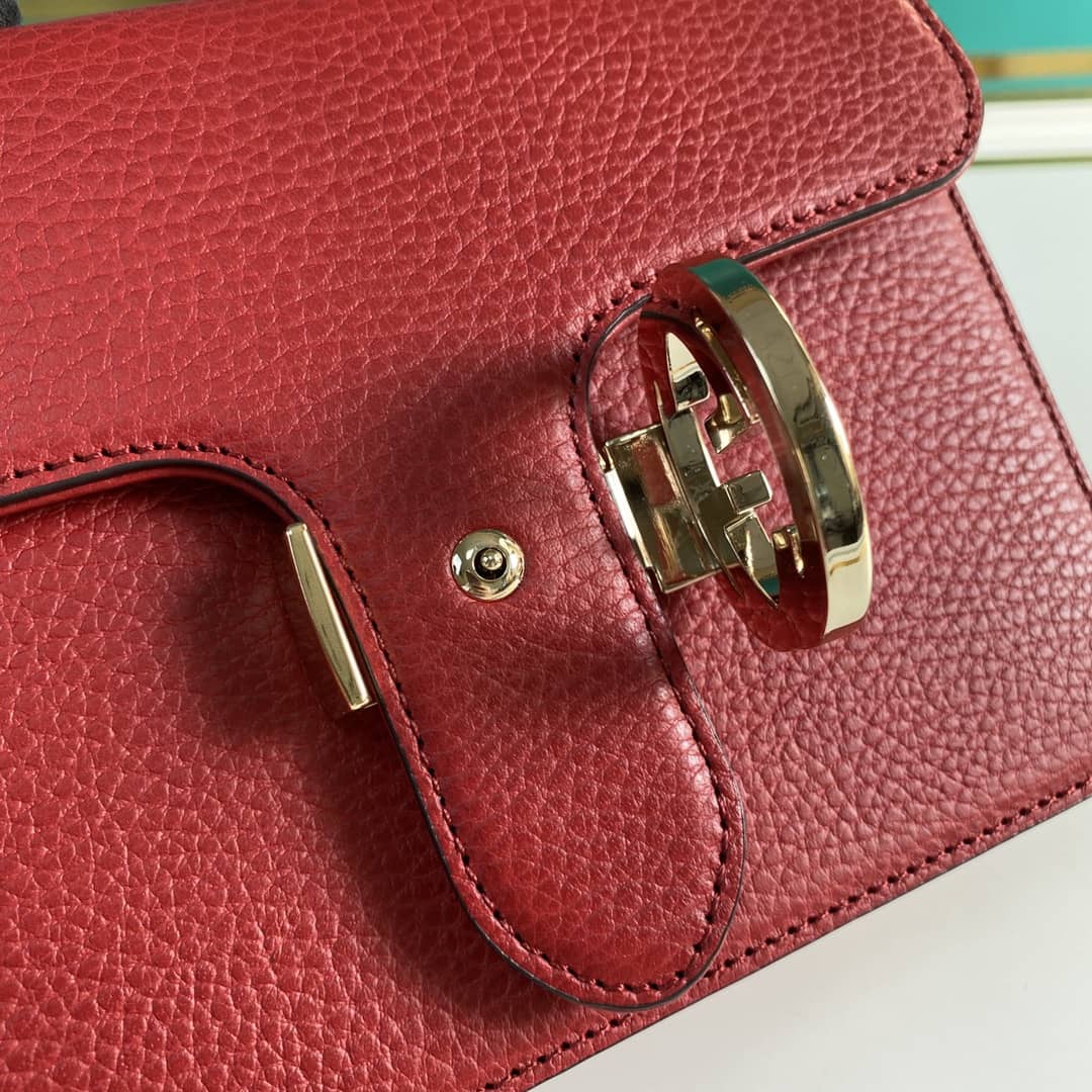 Gvc*1 Interlocking Leather Chain Crossbody Bag Replica 510304