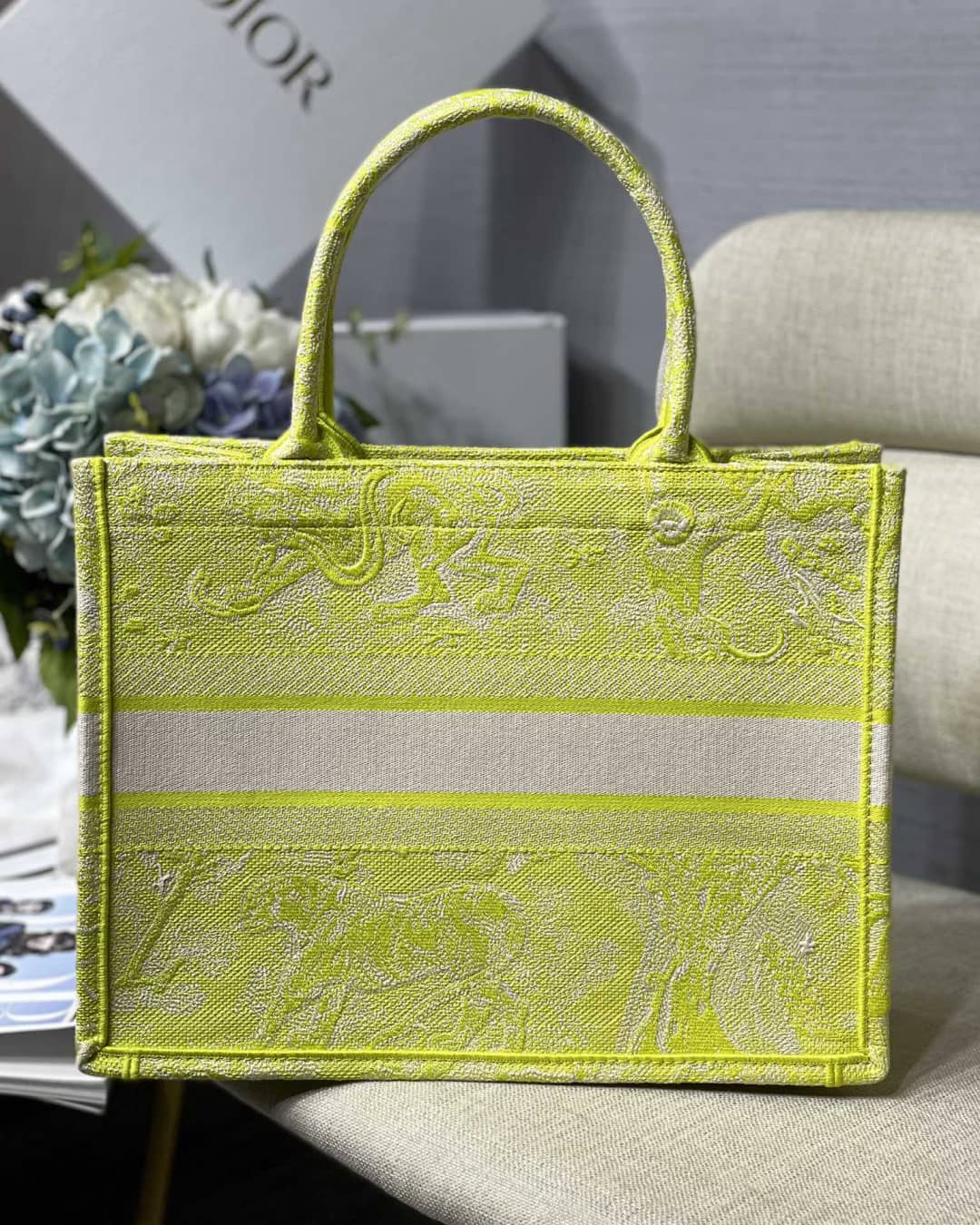 Chr1st1an D10r CD Book Embroidery Replica Tote
