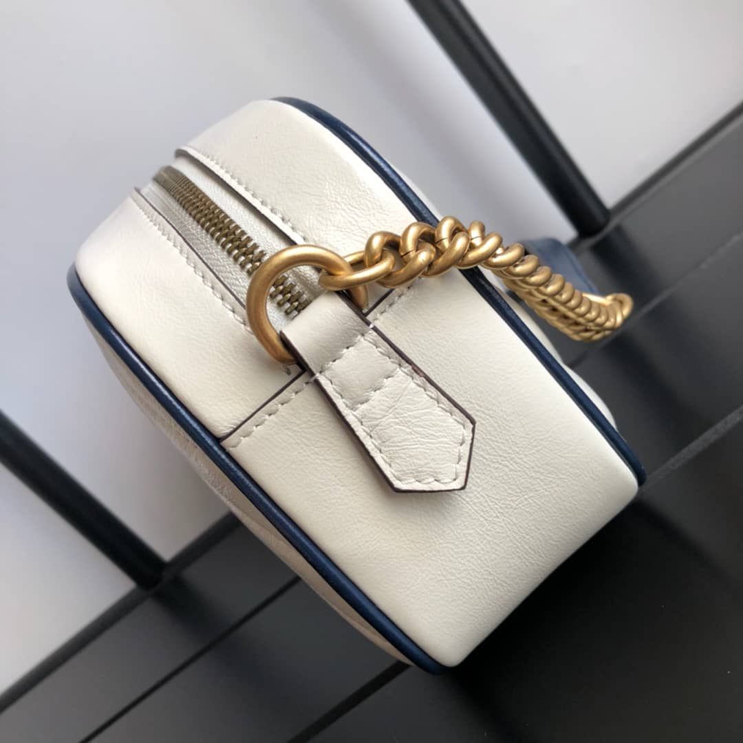 Gvc*1 Handbag Dupes GG Marmont Small Shoulder Handbag Camera Bag Replica White 447632