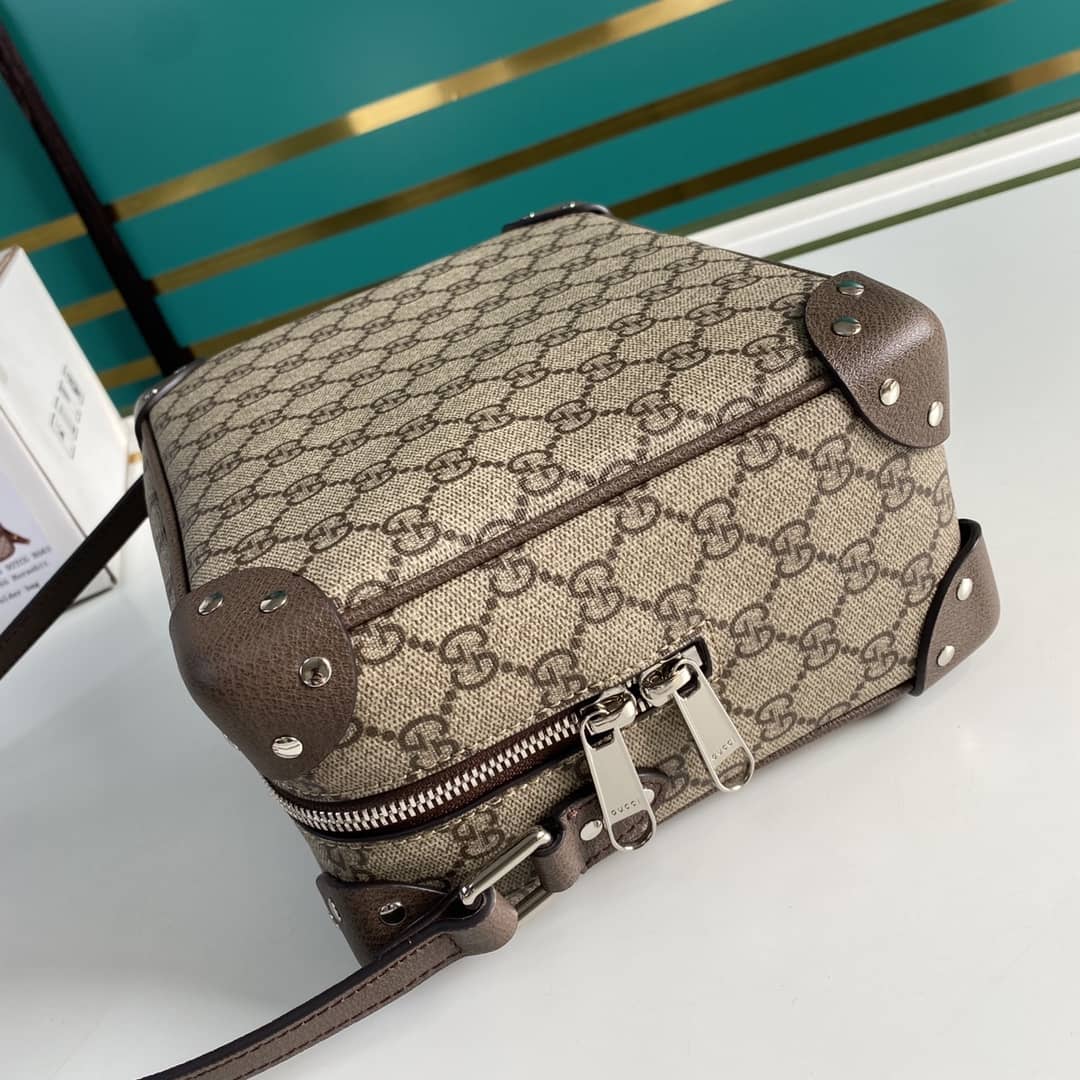 Gvc*1 Svp*me GG Leather Square Shoulder Bag Replica 626363