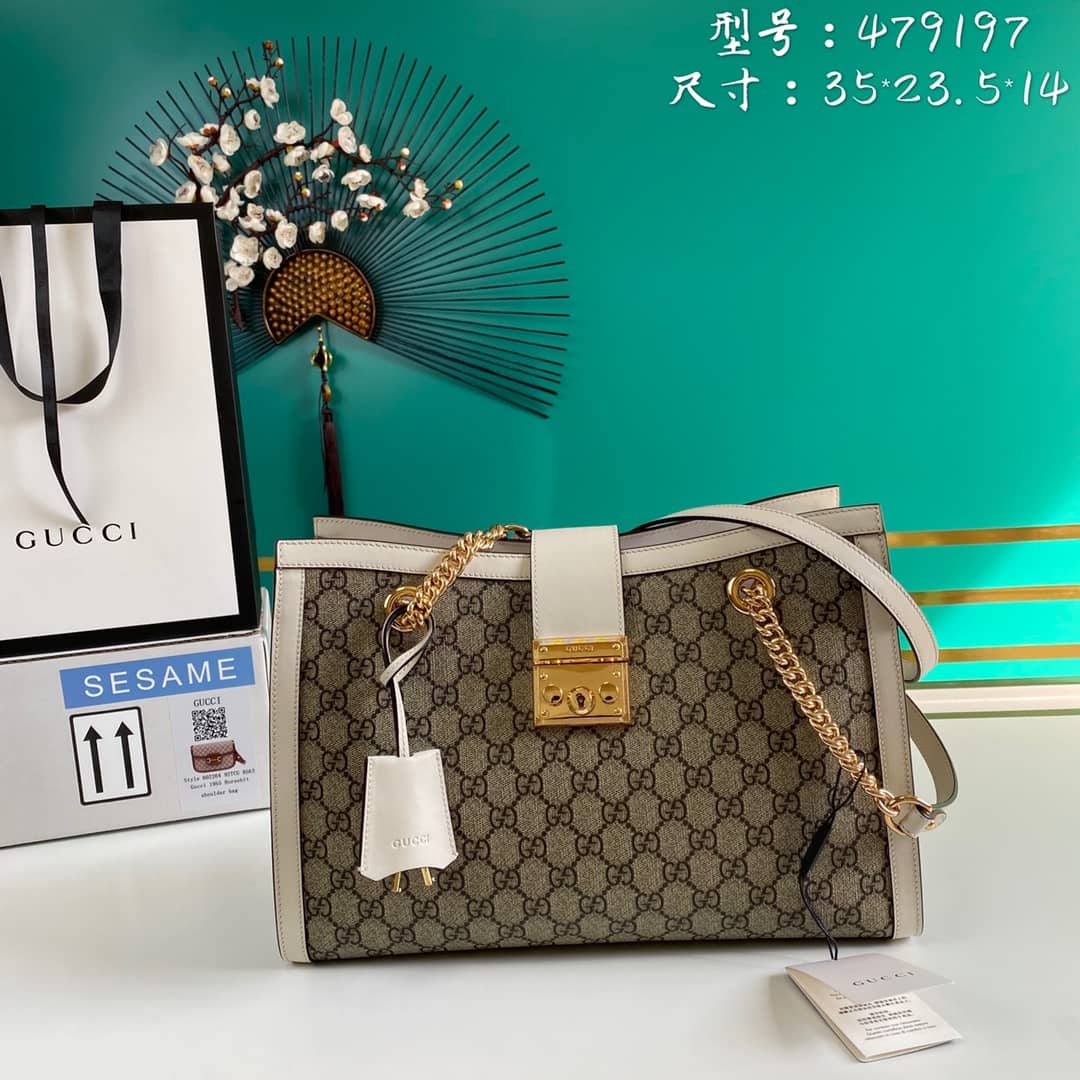 Gvc*1 Padlock GG Svp*me Canvas Shoulder Bag Replica 479197