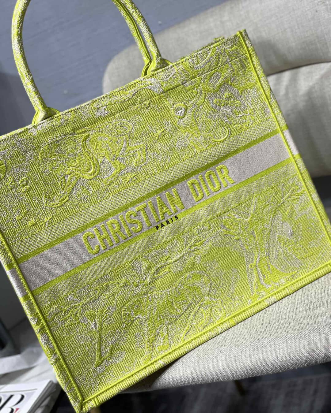 Chr1st1an D10r CD Book Embroidery Replica Tote