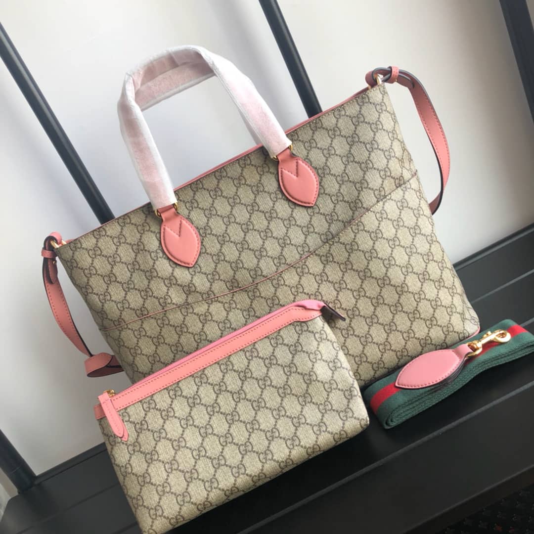 Gvc*1 Soft GG Svp*me Baby Changing Bag Replica Pink 457356