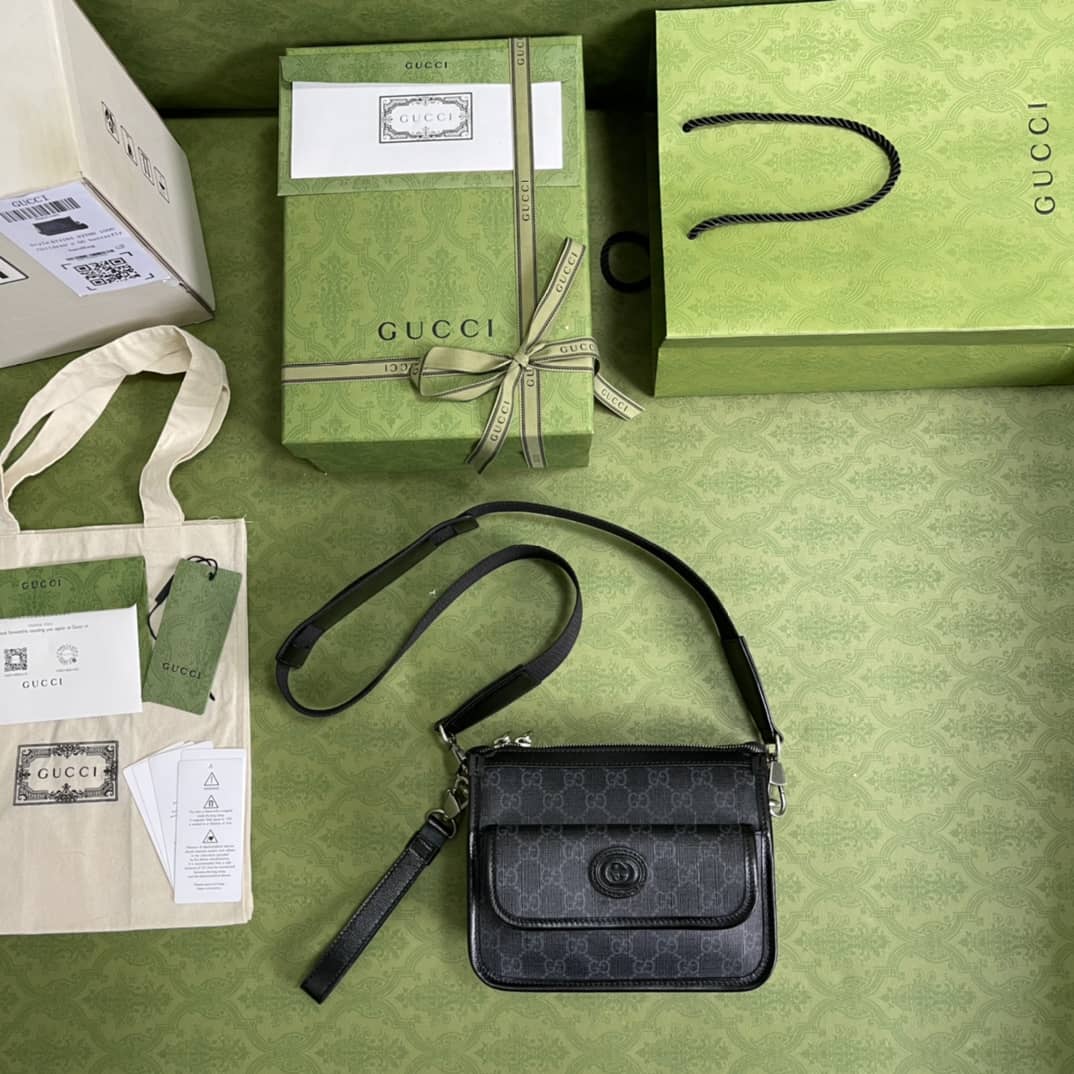 Gvc*1 Interlocking G Messenger Bag Replica 674164
