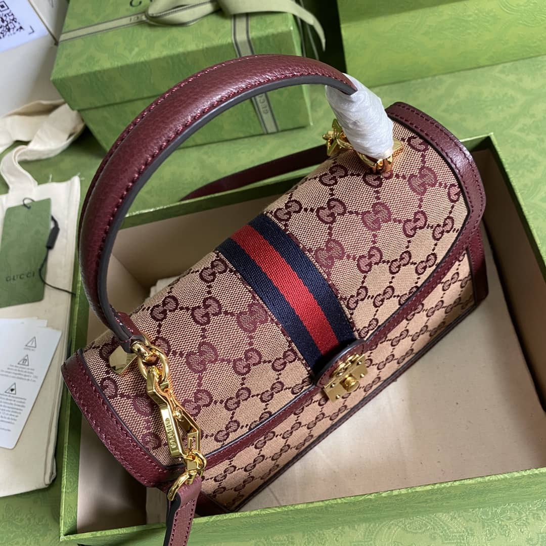 Gvc*1 Ophidia Web Small Top Handle Bag Replica 651055