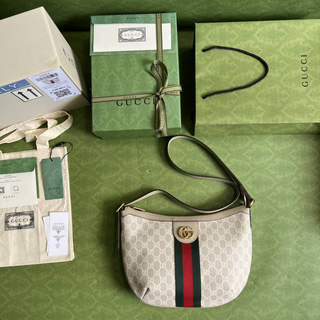 Gvc*1 Ophidia Small GG Svp*me Canvas White 598125 Replica Shoulder Bag