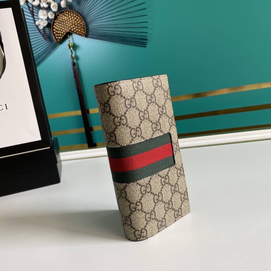 Gvc*1 Bill PVC Leather Long Wallet Replica 408836