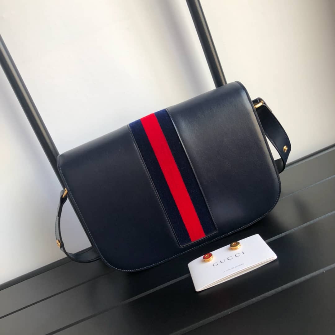 Gvc*1 Horsebit 1955 Shoulder Bag Replica Blue 602204
