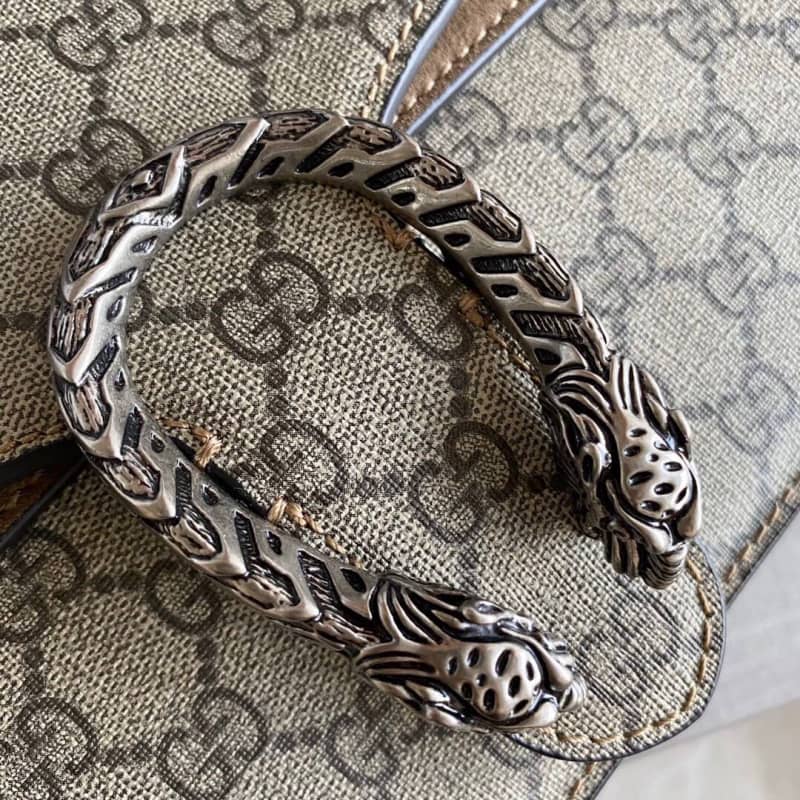 Gvc*1 Dionysus Dupe GG Svp*me Dionysus Chain Replica Shoulder Bag Gray 400249