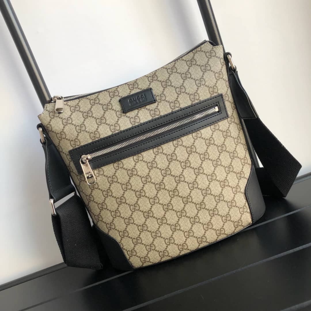 Gvc*1 Mens Svp*me Leather Double G Messenger Bag Replica 406388