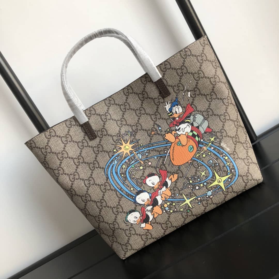 Gvc*1 Children GG Svp*me Canvas Replica Tote Brown 410812