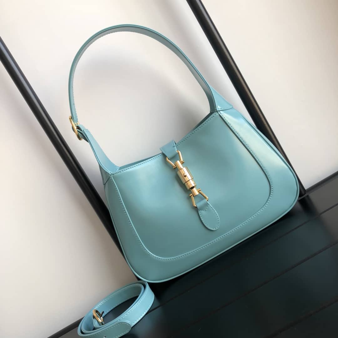 Gvc*1 GG Jackie 1961 Small Hobo Shoulder Bag Replica Blue 636709