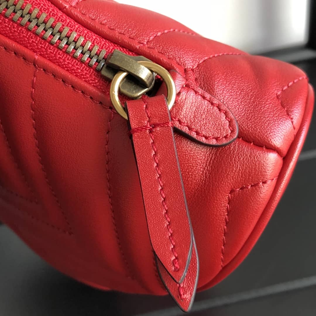 Gvc*1 GG Marmont Quilted Vanity Bag Replica Red 625690