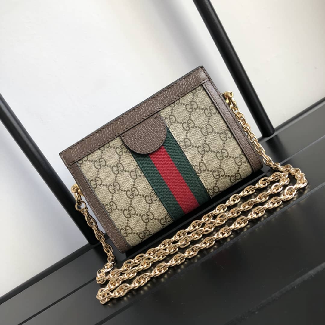 Gvc*1 Ophidia Mini GG Svp*me Canvas Shoulder Bag Replica 602676