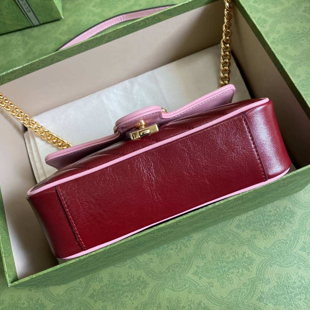 Gvc*1 Marmont GG Matelasse Leather Mini Shoulder Bag Replica 446744