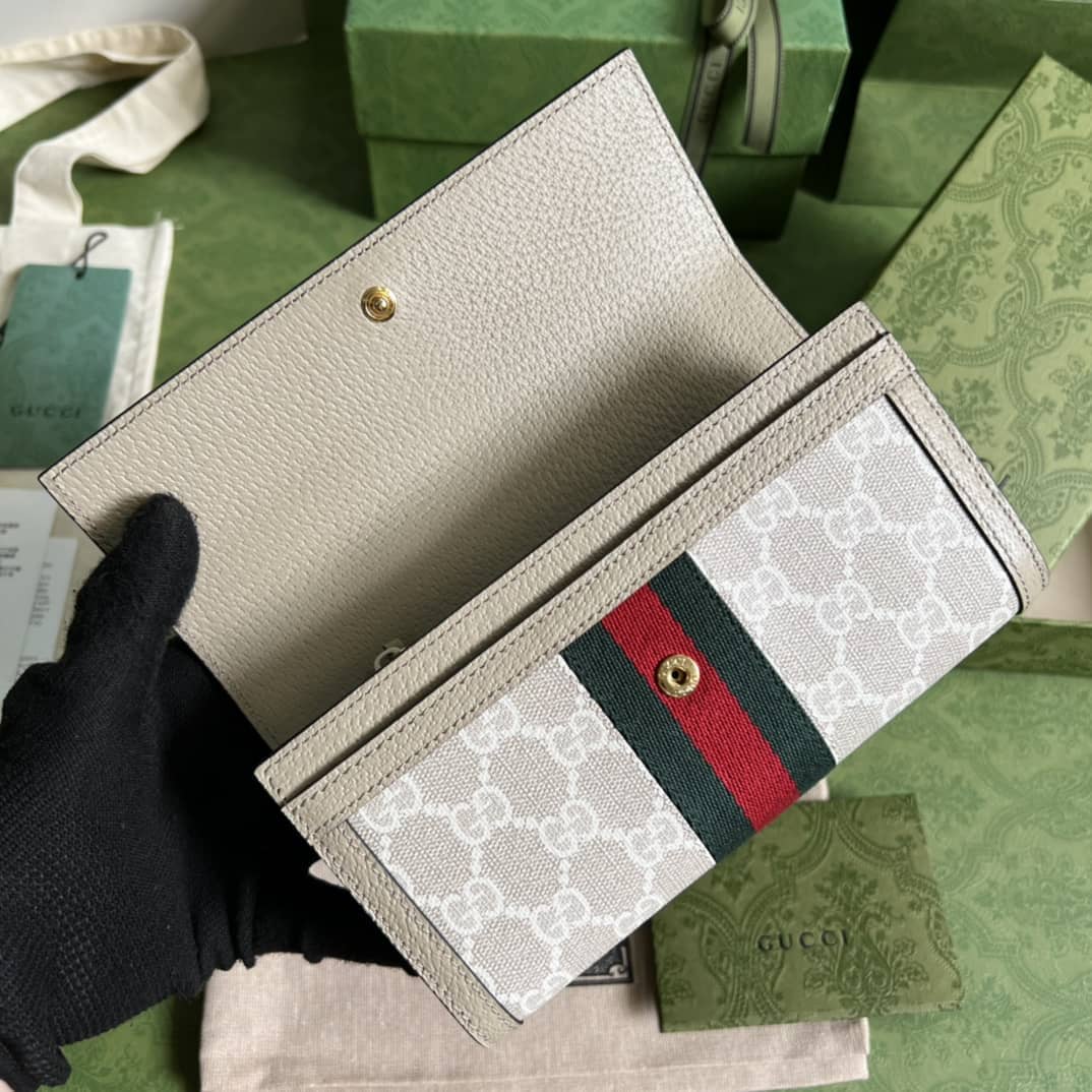 Gvc*1 Ophidia GG Continental Wallet Brown 523153 Replica